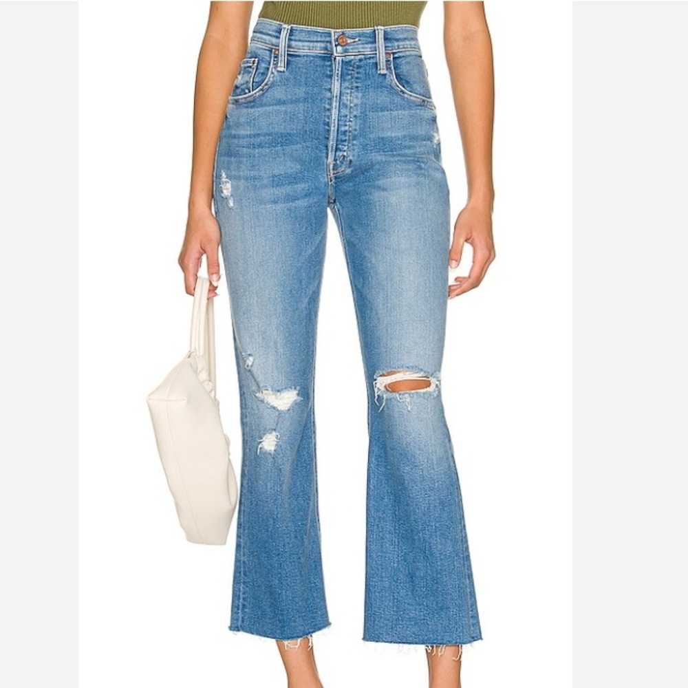 MOTHER denim the tripper ankle fray play like a pirate flare jeans 26